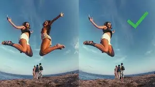 Deleting the Second Person from the Photo With Photoshop
