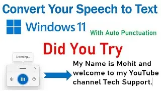 Speech to Text || Convert Your Speech into Text || Windows 11 in-built tool