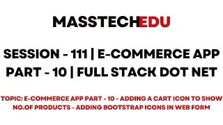 Session - 111 | E-Commerce App Part - 10 | Full Stack Dot Net