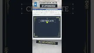 Design a Professional Appreciation Certificate in Word | Fast Tutorial