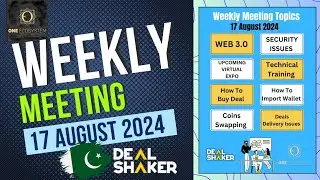 online Weekly Meeting Oneecosystem 17 August 2024 | #oes #oneecosystem #dealshaker
