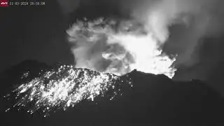 Nov 3, 2024: Sudden Explosion from Popocatépetl Volcano, Mexico