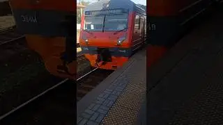 🇷🇺Прибытие поезда ЭД4М-0449 "Москва–Бирюлёво-Пасс." на платформу "Варшавская" (быв. "Коломенское")