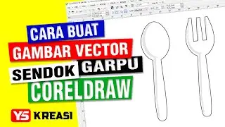 How to make a spoon and fork vector image in Corel Draw for beginners