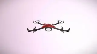 Black  and red color drone model