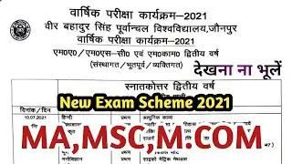 Vbspu Ma Msc M.com Time Table 2021 | Ma Msc M.com Time Table 2021 | Vbspu Time Table 2021