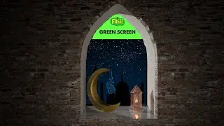 Amazing 3D Ramadan Kareem Window Effect | Free Green Screen 2021