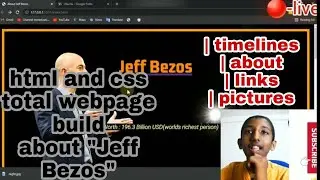 🔴 - Live | total webpage build | HTML and CSS | starting at 1.00am of 2th october 2021 | 🔴premiered
