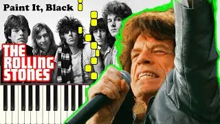 The Rolling Stones - Paint It, Black | Piano Tutorial | Easy | Notes