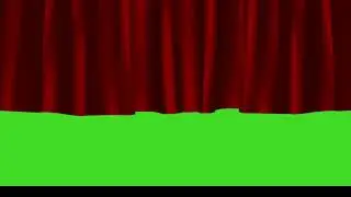 Green screen curtain up