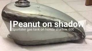 Sportster Peanut tank on a shadow 600