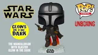 The Mandalorian with Blaster Glow in the Dark Funko Pop! Vinyl Star Wars GITD Exclusive