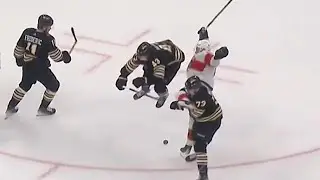 Danton Heinen Hit Against Sam Bennett