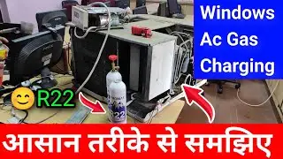windows Ac Gas charging r22 | windows ac gas charging ! Windows ac gas refilling, windows Ac repair?