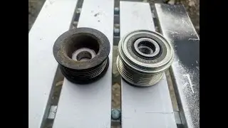 Generator overrunning clutch on BMW e70 m57