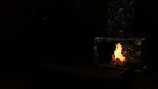 Cabin Fireplace Created in Blender