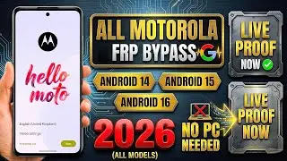 👉 2026 NEW Motorola FRP Bypass 😱 Android 13/14/15/16 | No PC | All Moto Google Account Unlock 