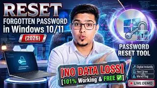 How to RESET Forgotten Password in Windows 10/11 (2024) | NO DATA LOSS [ 101% Working & FREE ✅]