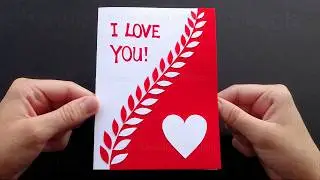 Basteln mit Papier: Einfache Karte als Geschenk selber machen zum  Muttertag ❤ Muttertagskarte