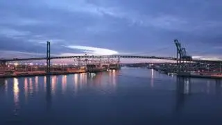 Time Lapse: Vincent Thomas Bridge at the Port of Los Angeles