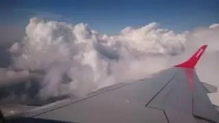 Flying through clouds with turbulence
