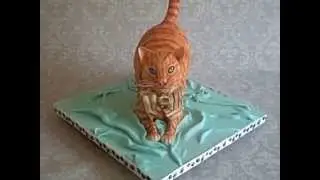 Cool Cat  3DSculpted cake by Cakes ROCK!!!