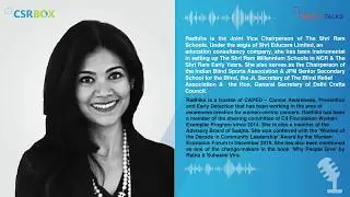 Education Leader Series | Radhika Bharat Ram- Joint Vice Chairperson of The Shri Ram Schools