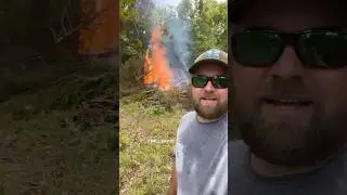 Burning brush piles restoring grasslands! 
