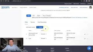 Zoom Polls -- Setting it up in your Zoom meeting account