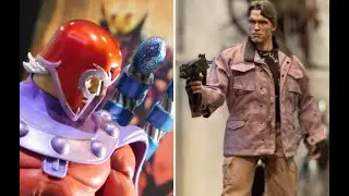 Review / Reparación:  Estatua Magneto vs Sentinel Iron Studios 1/6 y Terminator  Tech Noir Hot Toys
