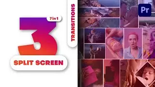 Multiscreen Transitions - 3 Split Screen - Premiere Pro Template | Tutorial
