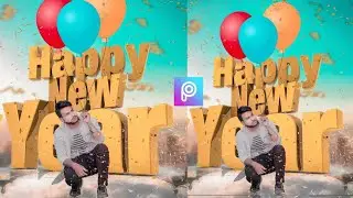 Picsart Happy New Year 2021 Special Photo Editing Tutorial Step by Step in Hindi -Amit paswan editz