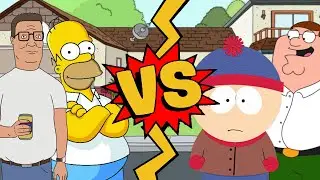 M.U.G.E.N. Battles | Homer Simpson/Hank Hill vs Peter Griffin/Stan Marsh