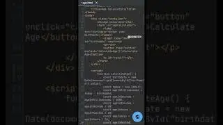 Creating Age Calculator in #html #css and #javascript | #shorts #shortsvideo #shortsfeed #trending