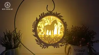 Hanger Lanterns Horse Shadow Box SVG Files - Animal Shadow Box SVG