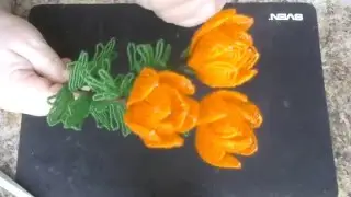 Купальница из бисера. Мастер - класс. Бисероплетение.