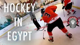 Playing in the first-ever hockey tournament in Egypt