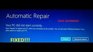 Automatic Repair | PC did not start correctly Windows 10 fixed #crowdstrike