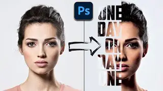 Photoshop Tutorial : How to Create Half Face Typography in Hindi