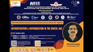 145ᵗʰ National Webinar on “ Authentication & Authorization in the Digital Age ” | BVICAM