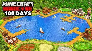 I Survived 100 Days on a LAKE in Minecraft Hardcore