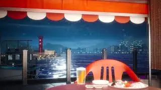 Animated vTuber Background | Korean seaside food stall