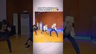when TXT surprised high school students 😲💜🔥 