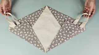 Сумка из прямоугольного листа ткани/ легко и просто