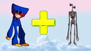 Huggy wuggy+had=Siren head  Poppy playtime animation#29