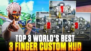 TOP 3 BEST CUSTOM HUD FREE FIRE 3 FINGER CLAW🥶 | BETTER THAN PC PLAYERS😎 | THREE FINGER CUSTOM HUD😈