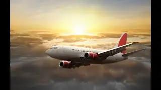 plane in the clouds