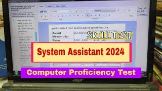 System Assistant - Computer Proficiency test| Live given test #highcourt #rsmssb #typing #motivation