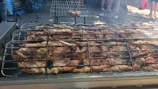Spatchcock Chickens at a Portuguese Feira