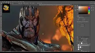 Photoshop Tutorial Cover AVANGERS END GAME (THANOS)
